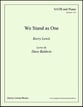 We Stand As One SATB choral sheet music cover